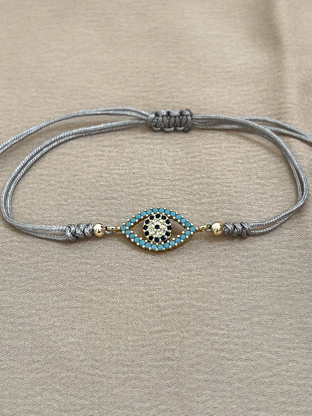 Donkey Eye Handmade Bracelet - Charm Bracelet, Color: Misty Moon