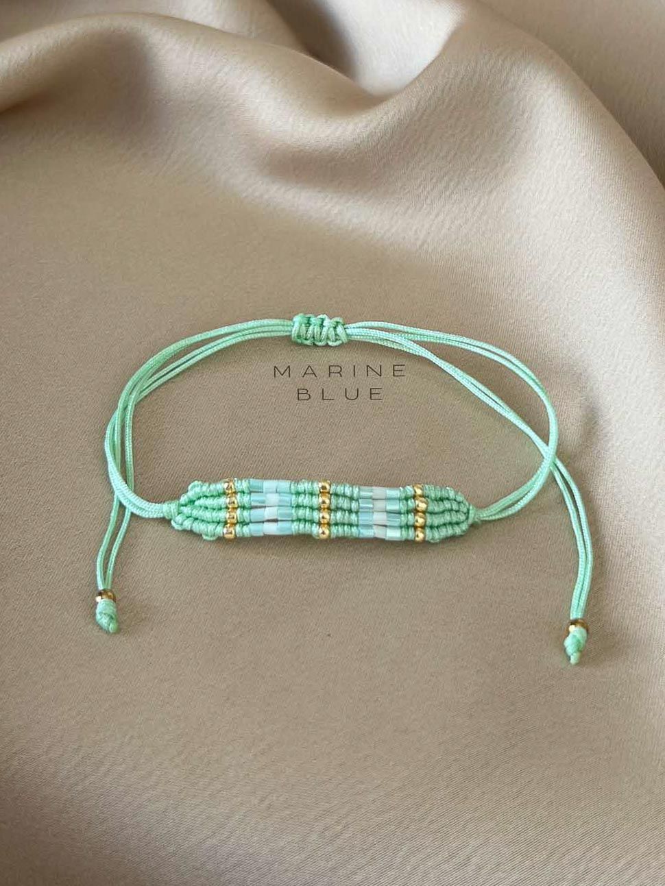 Hedge Handmade Bracelet - Beaded Bracelet, Color: Sapphire