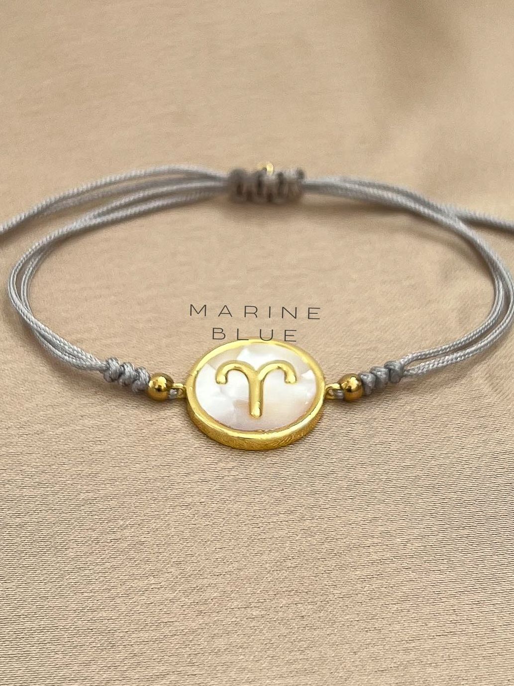 Horoscope Aries Handmade Bracelet - Beaded Bracelet, Color: Misty Moon