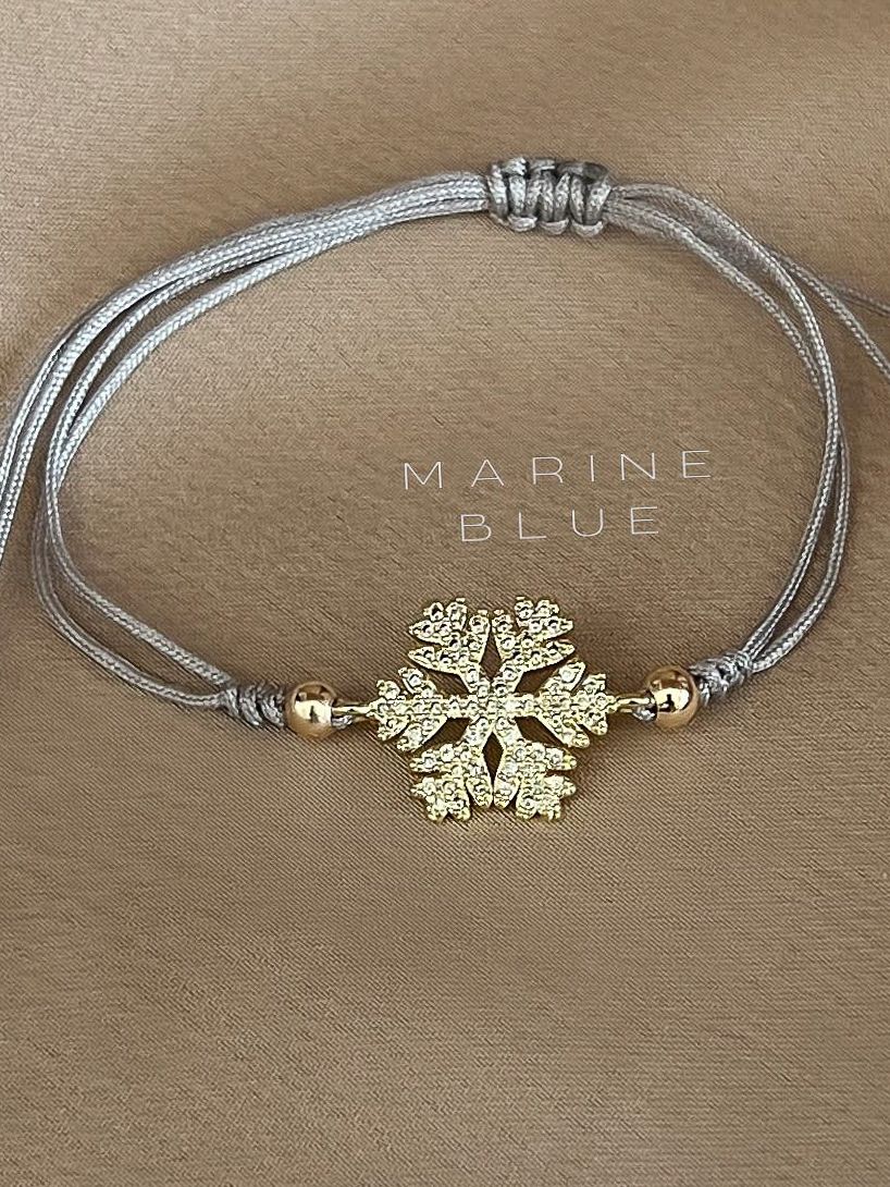 Snowflake Handmade Bracelet - Charm Bracelet, Color: Misty Moon