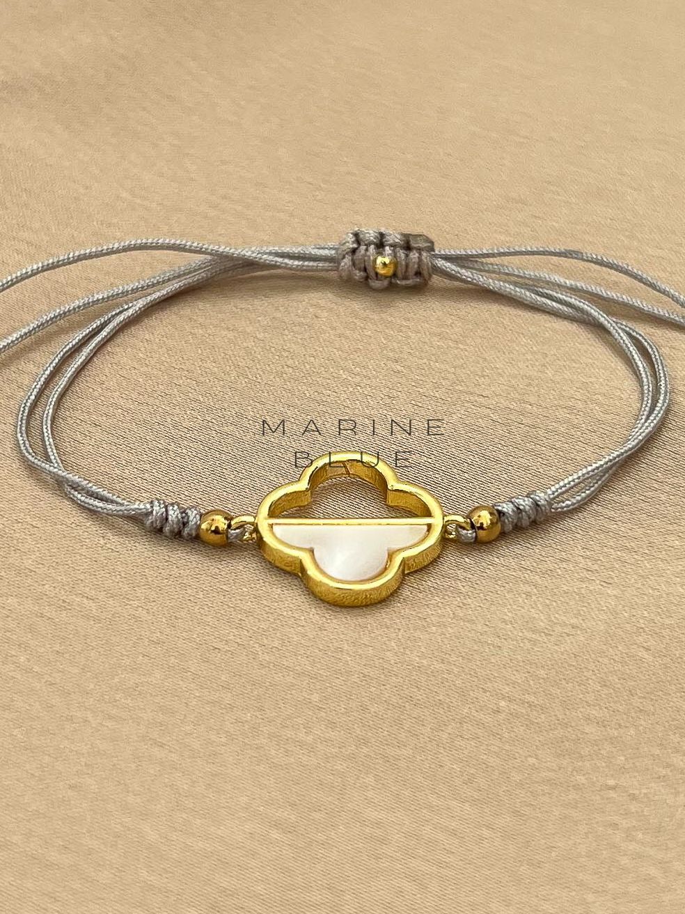 Yonca Handmade Bracelet - Clover Charm Bracelet, Color: Misty Moon