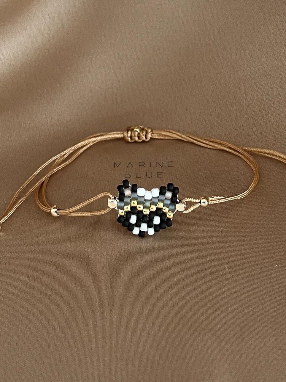 Animes Racoon Handmade Bracelet - Beaded Charm Bracelet, Color: Hazel