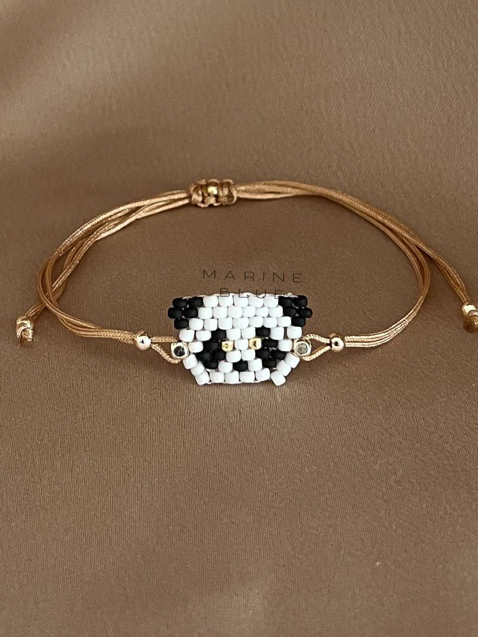Animes Panda Handmade Bracelet - Knitted Charm Bracelet, Color: Hazel