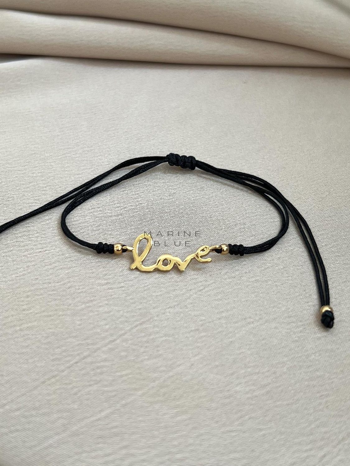 Edge Love Handmade Bracelet - Charm Bracelet, Color: Nocturnal Black, Plating: Gold