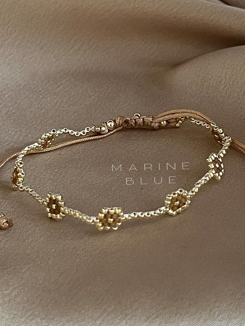 Solo Cells Tied Handmade Bracelet - Beaded Bracelet, Color: Mother Earth