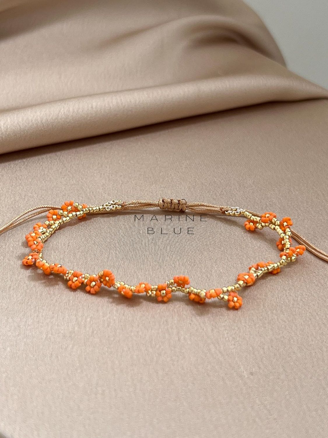 Solo Daffodils Handmade Bracelet - Beaded Bracelet, Color: Juniper Mustard