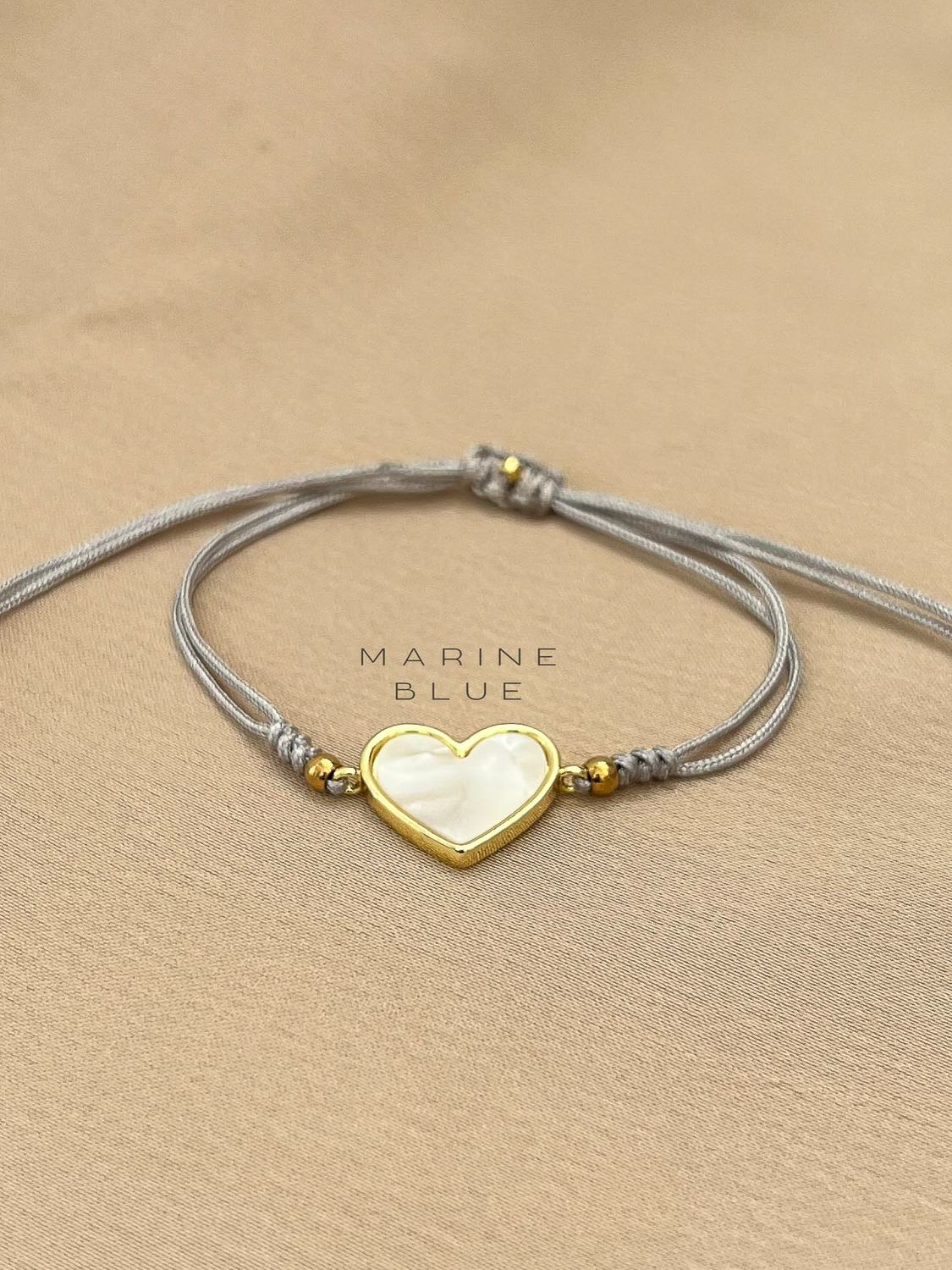 Sting Handmade Bracelet - Heart Charm Bracelet, Color: Misty Moon