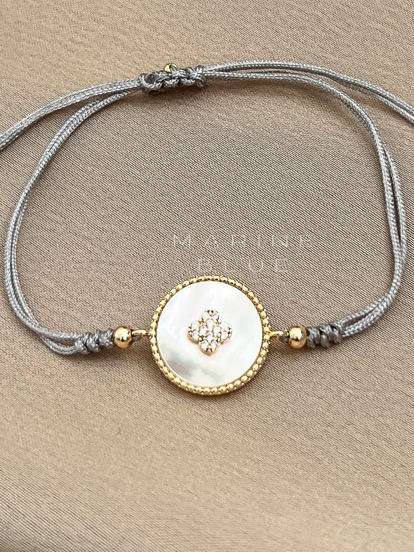 Medallion Handmade Bracelet - Beaded Bracelet, Color: Misty Moon