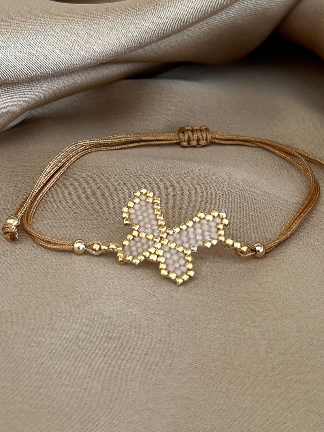 Solo Butterfly Handmade Bracelet - Beaded Bracelet, Color: Sunset Breeze