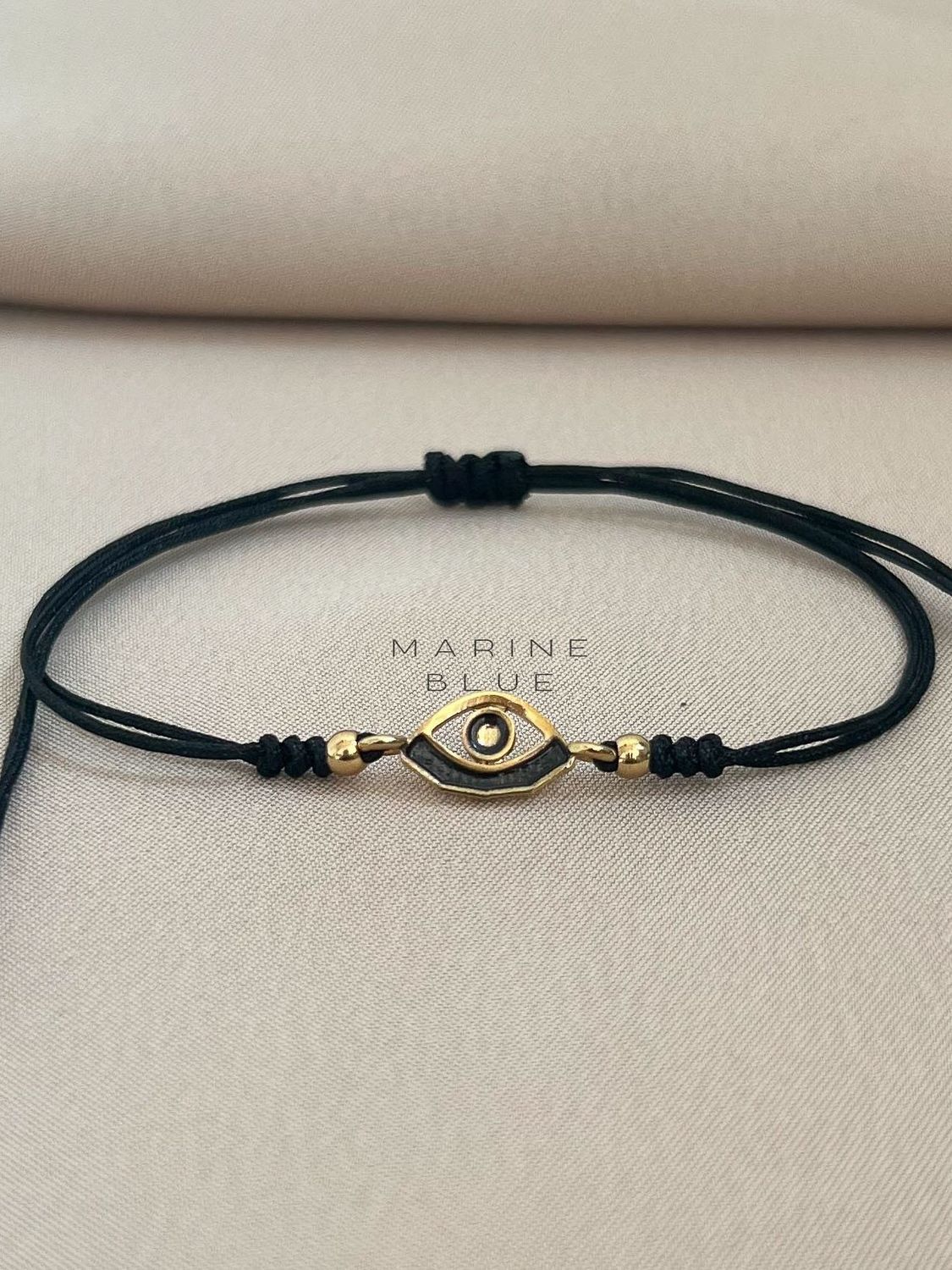 Mojo Eye Handmade Bracelet - Charm Bracelet, Color: Nocturnal Black, Plating: Gold