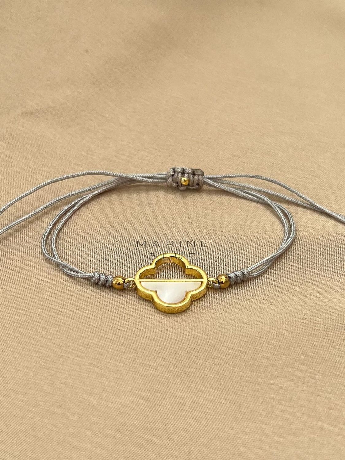 Yonca Handmade Bracelet - Clover Charm Bracelet, Color: Misty Moon