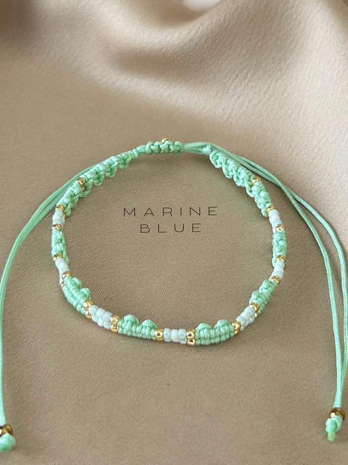 Five on the Floor Handmade Bracelet - Beaded Bracelet, Color: Sapphire