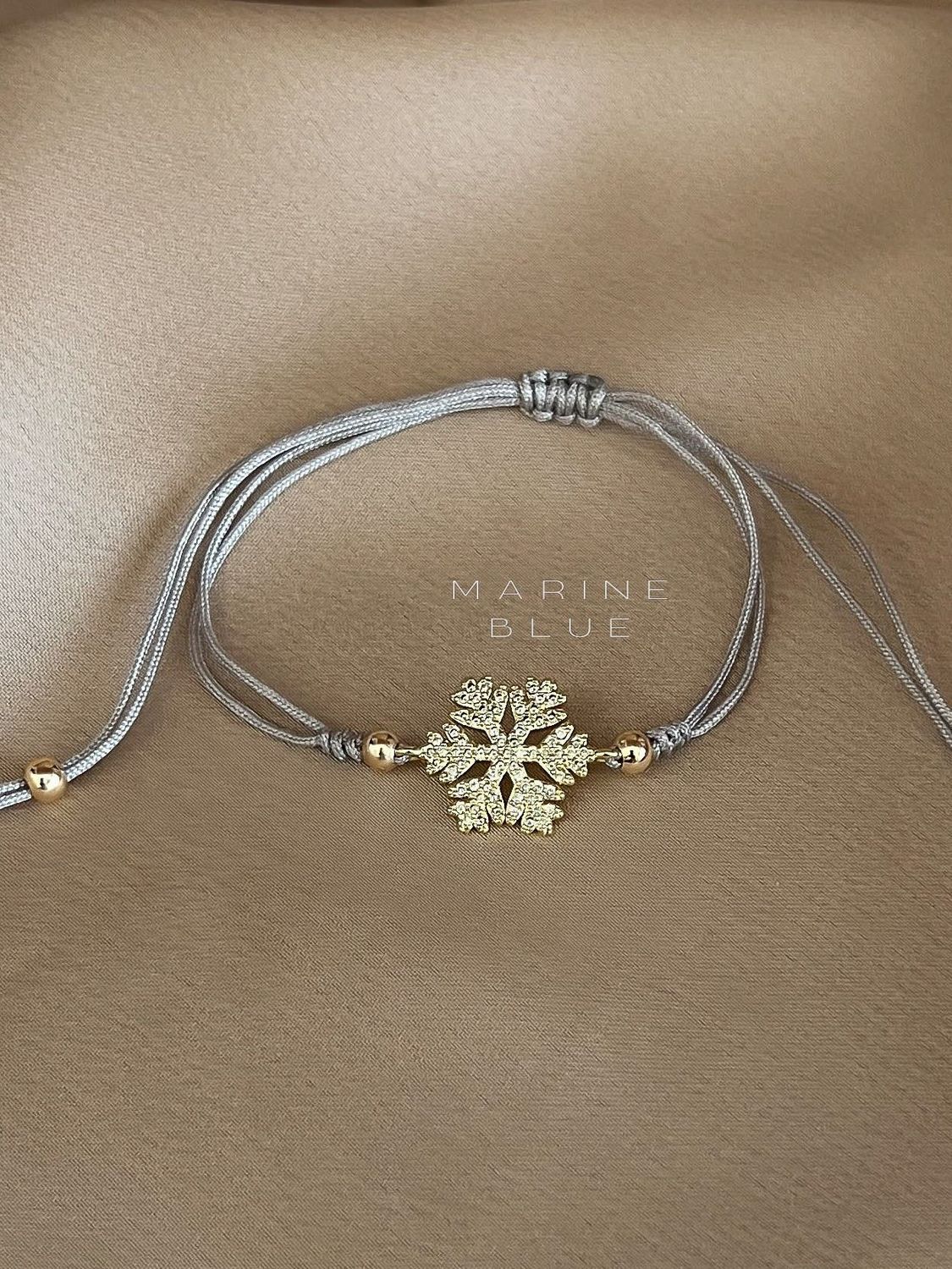 Snowflake Handmade Bracelet - Charm Bracelet, Color: Misty Moon