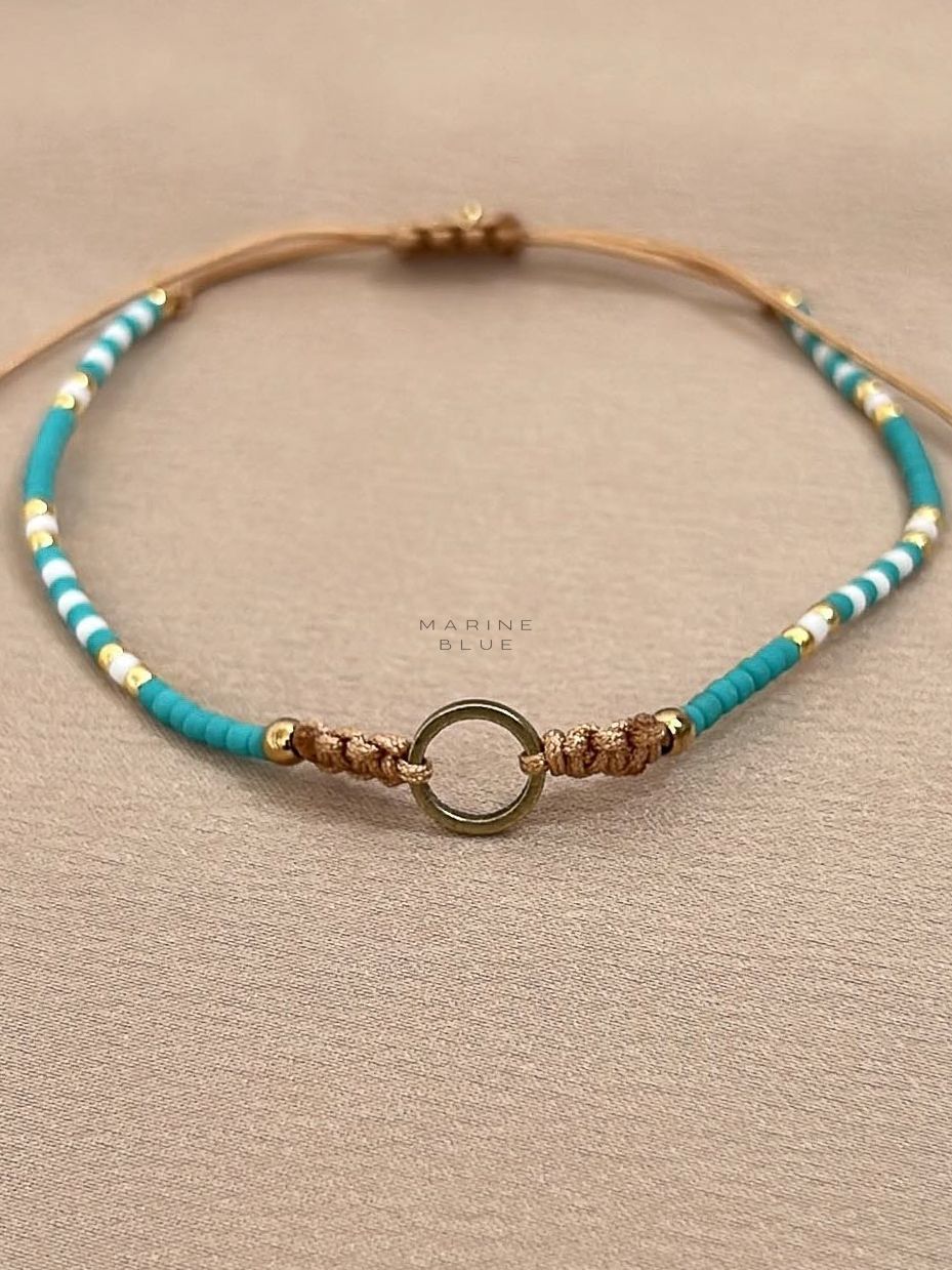 Stranding Handmade Bracelet - Beaded Bracelet, Color: Arctic Rust