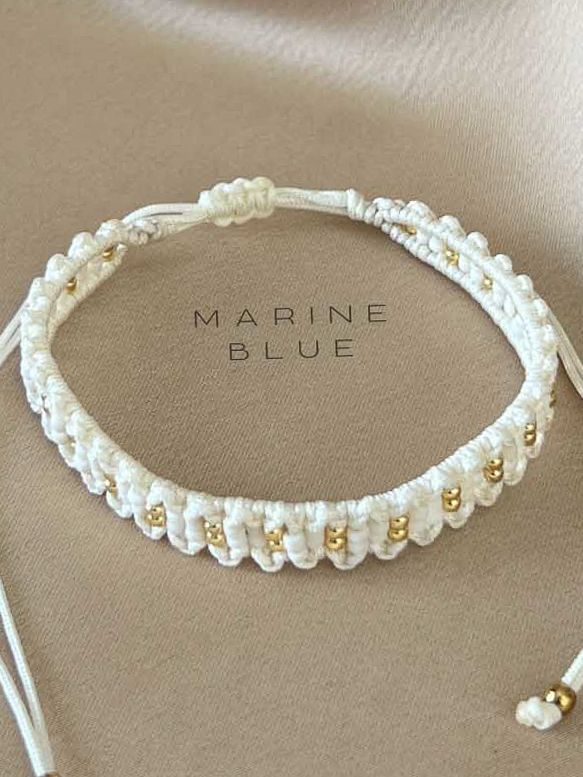 Jump Again Handmade Bracelet - Beaded Bracelet, Color: White Noise