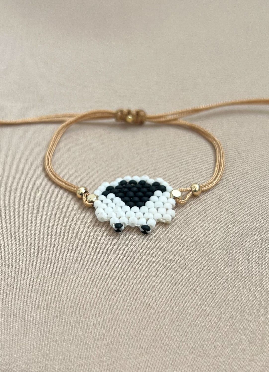 Animes Sheep Handmade Bracelet - Beaded Charm Bracelet, Color: Hazel