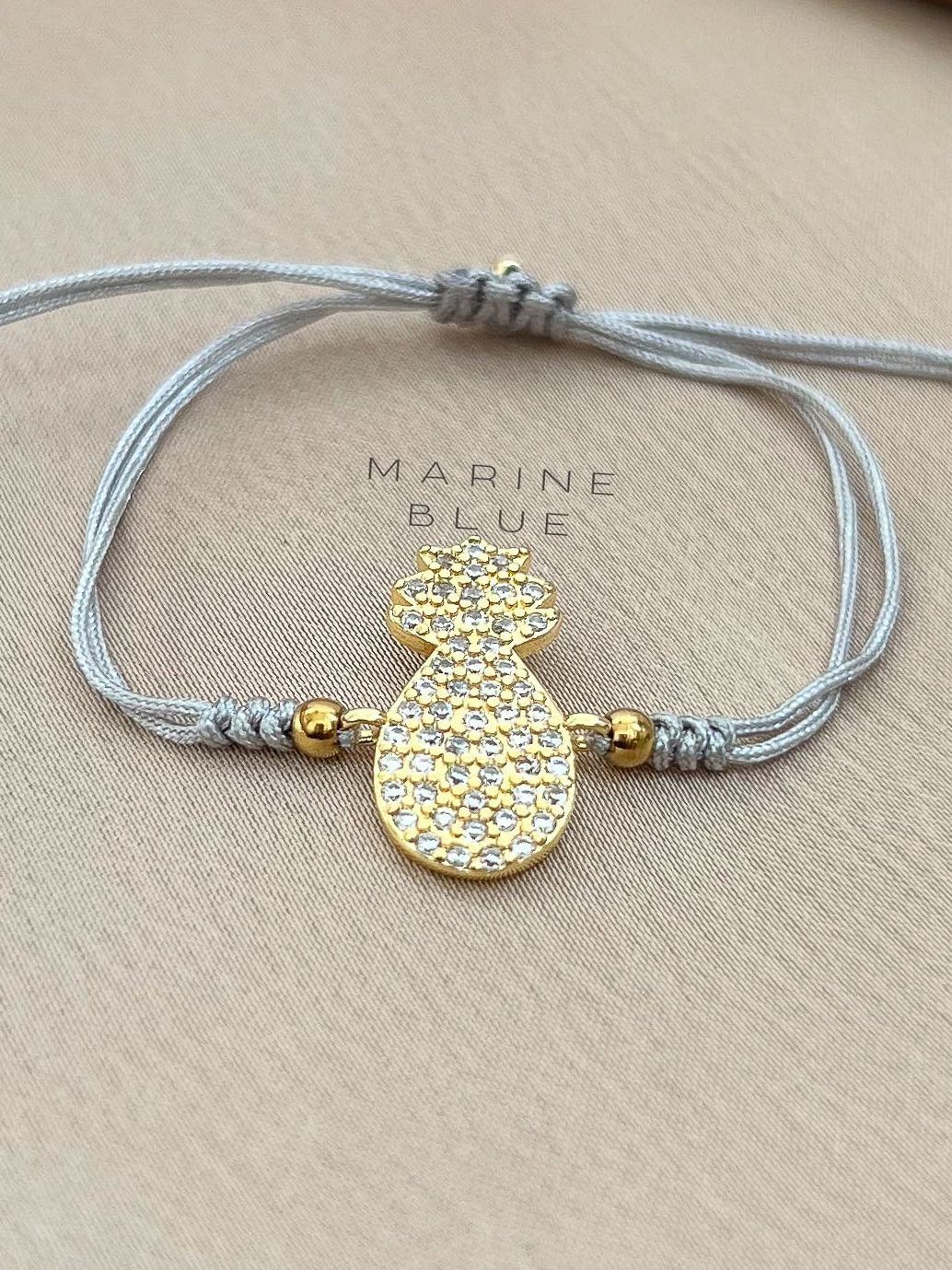 Pinapple Handmade Bracelet - Charm Bracelet, Color: Misty Moon