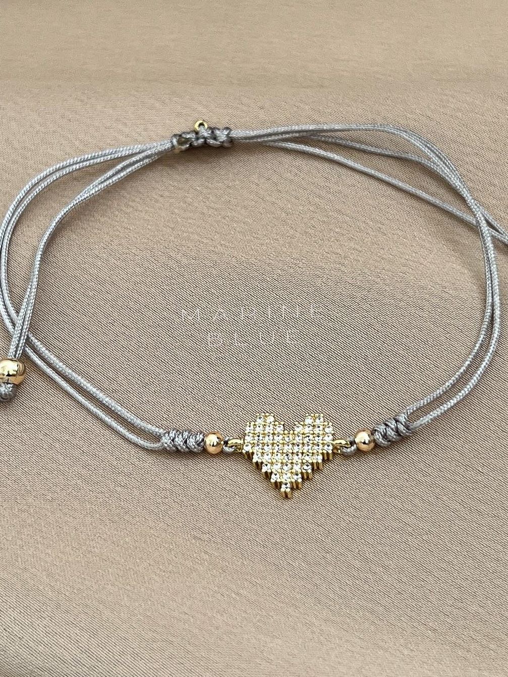 Lavoe Handmade Bracelet - Heart Charm Bracelet, Color: Misty Moon