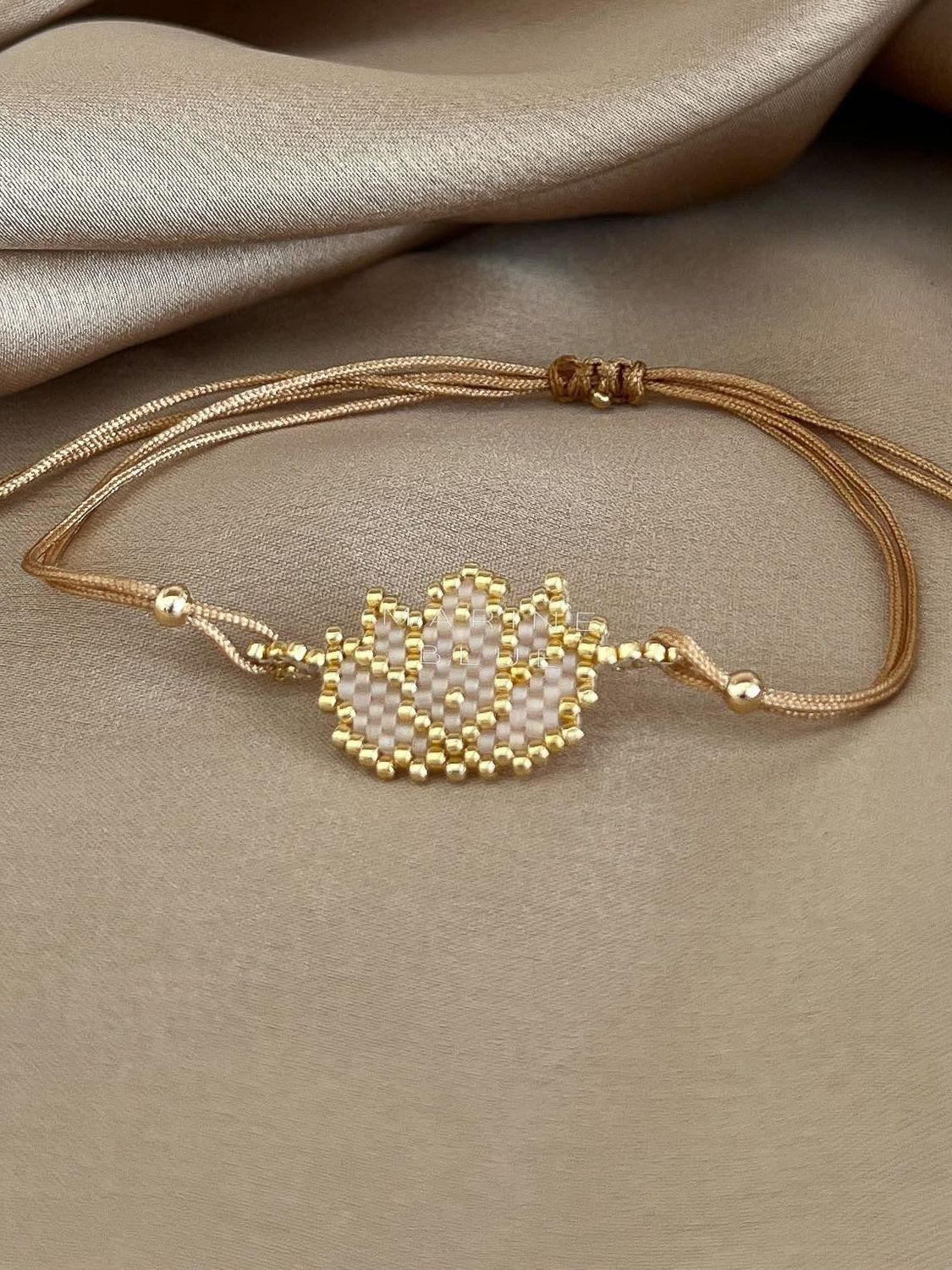 Solo Lotus Handmade Bracelet - Beaded Bracelet, Color: Sunset Breeze