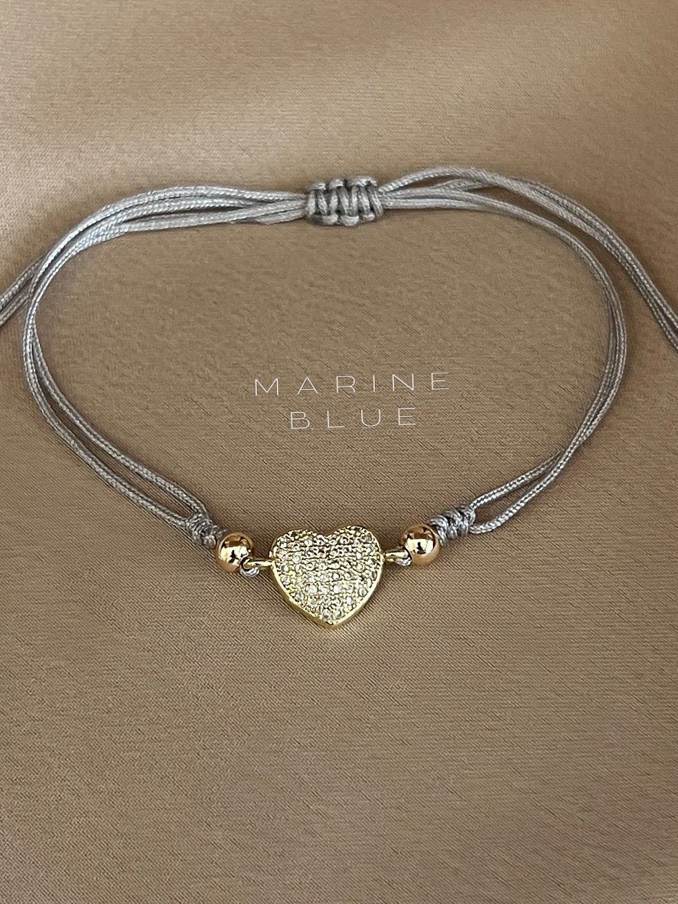 Lavao Handmade Bracelet - Heart Charm Bracelet, Color: Misty Moon