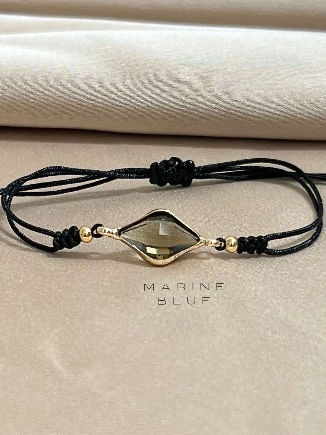 Sade Handmade Bracelet - Charm Bracelet, Color: Nocturnal Black