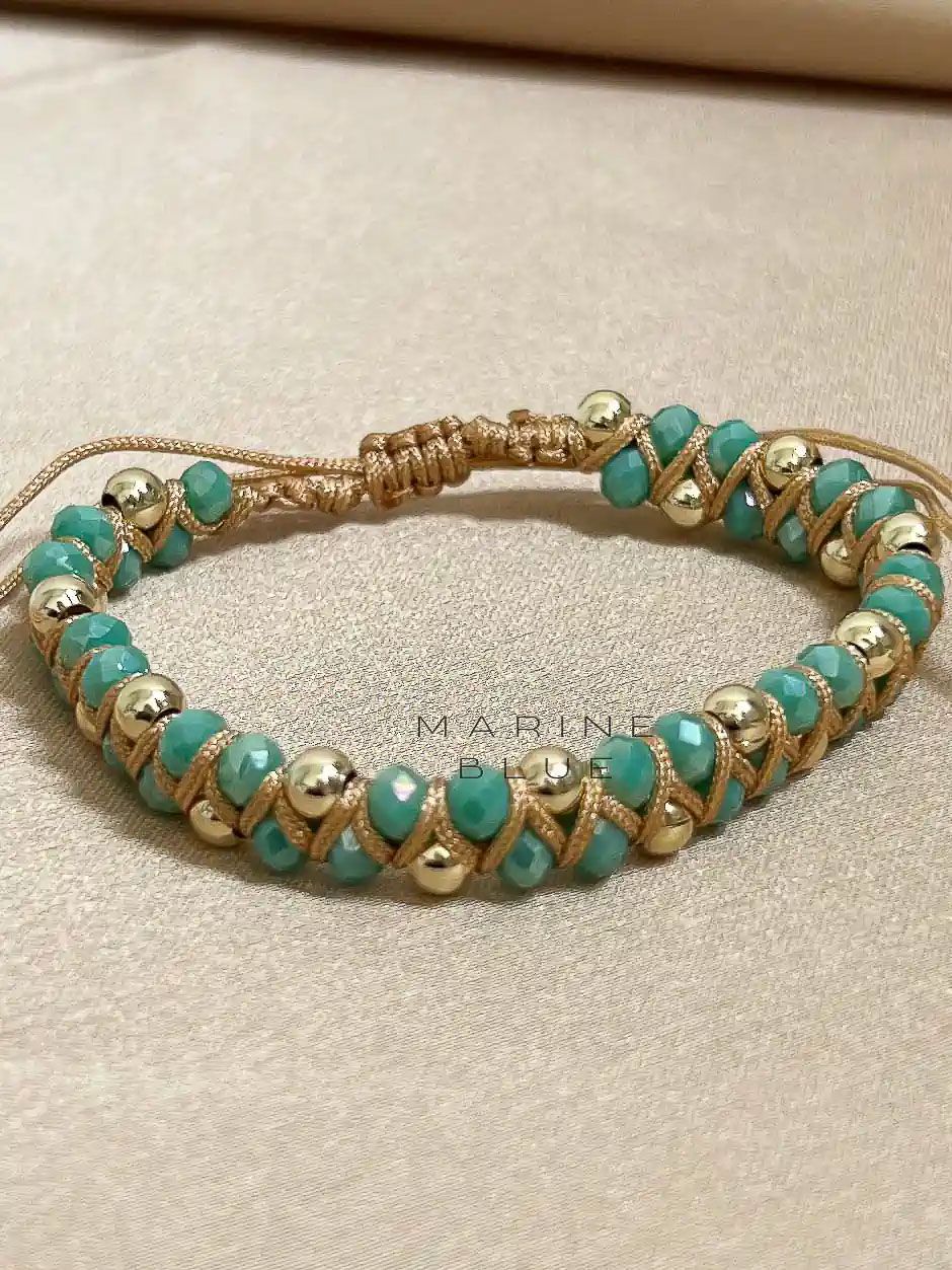 Zigzag Handmade Bracelet - Beaded Bracelet, Color: Arctic Rust