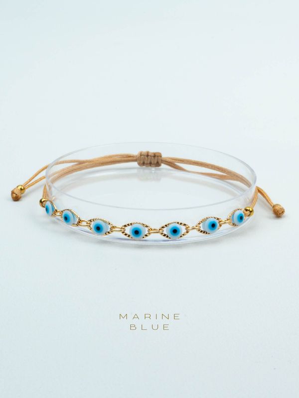7 Steps Evil Eye Charm Bracelet - Handmade Bracelet