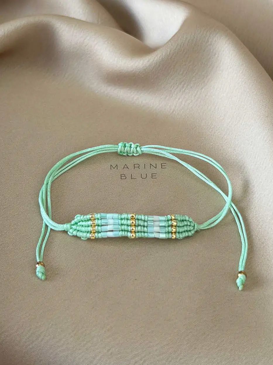 Hedge Bracciale fatto a mano - Bracciale di Perline, Colore: Sapphire