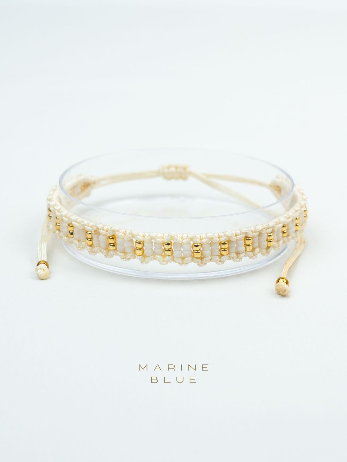Jump Again Bracciale fatto a mano - Bracciale di Perline, Colore: White Noise