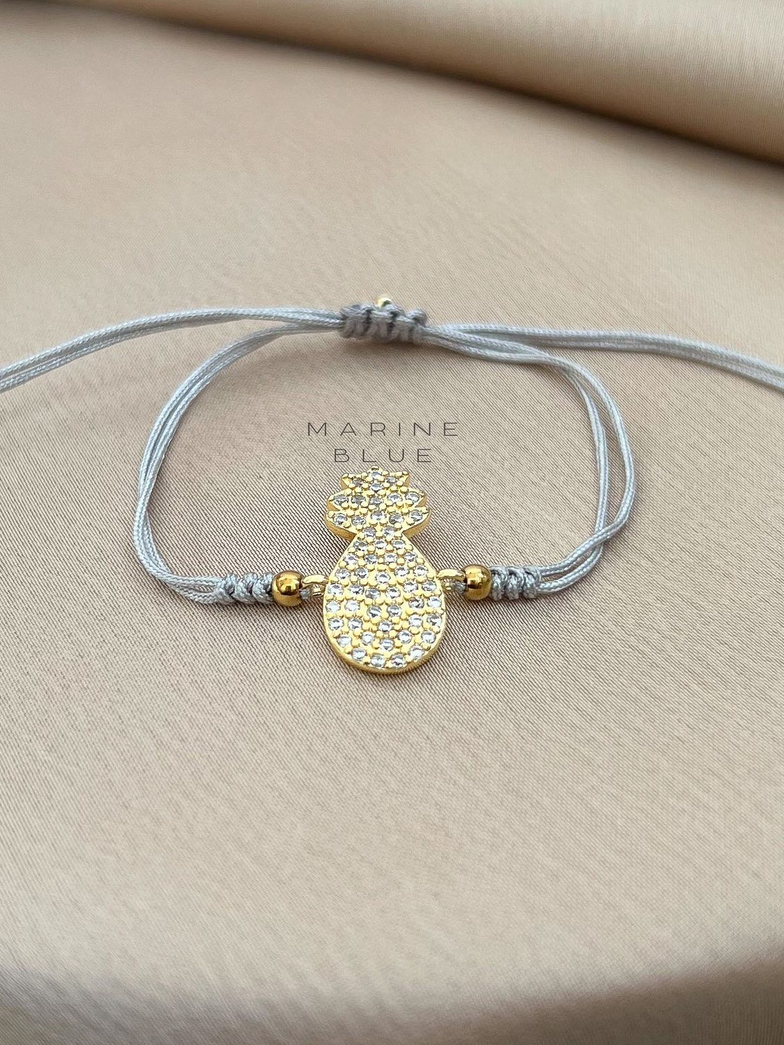 Pinapple Handmade Bracelet - Charm Bracelet, Color: Misty Moon