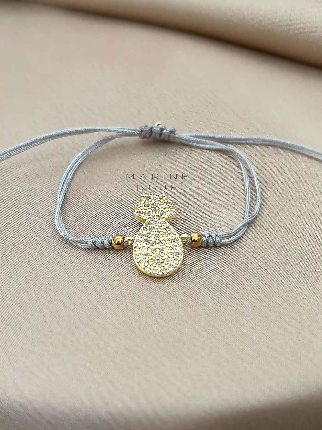 Pinapple Handmade Bracelet - Charm Bracelet, Color: Misty Moon