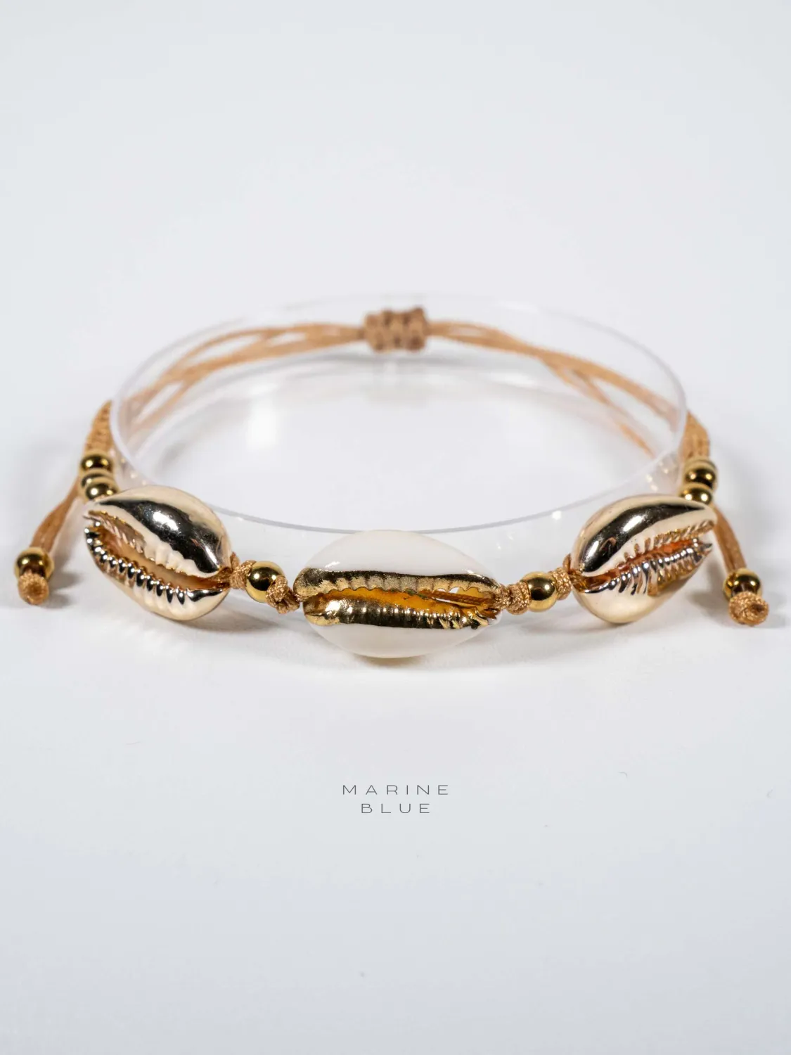 Cowrie 3 Handmade Bracelet - Charm Bracelet, Color: Hazel