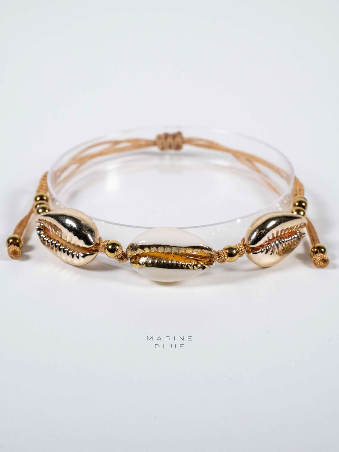 Cowrie 3 Handmade Bracelet - Charm Bracelet, Color: Hazel