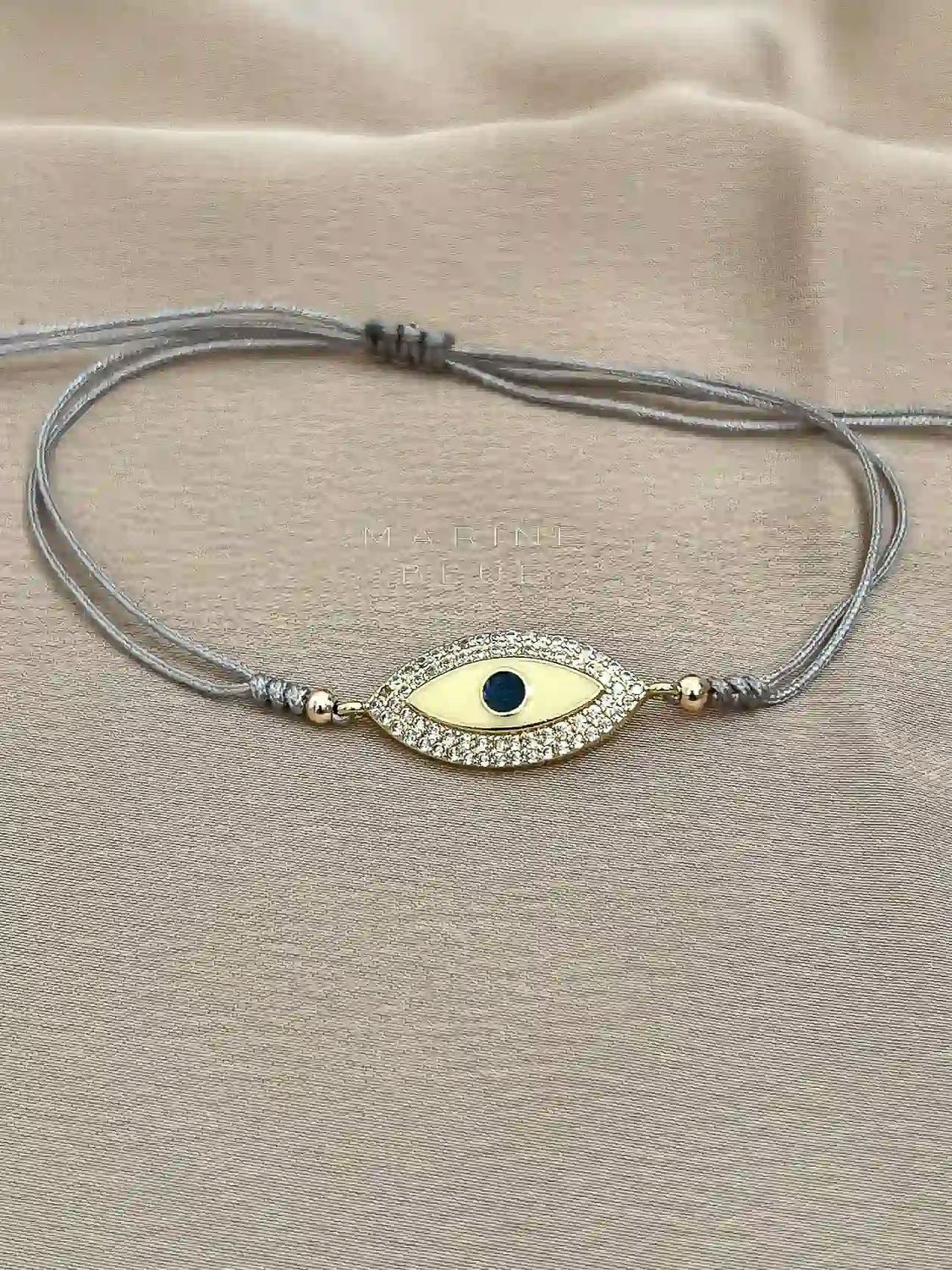Enamel Eye Handmade Bracelet - Charm Bracelet, Color: Misty Moon