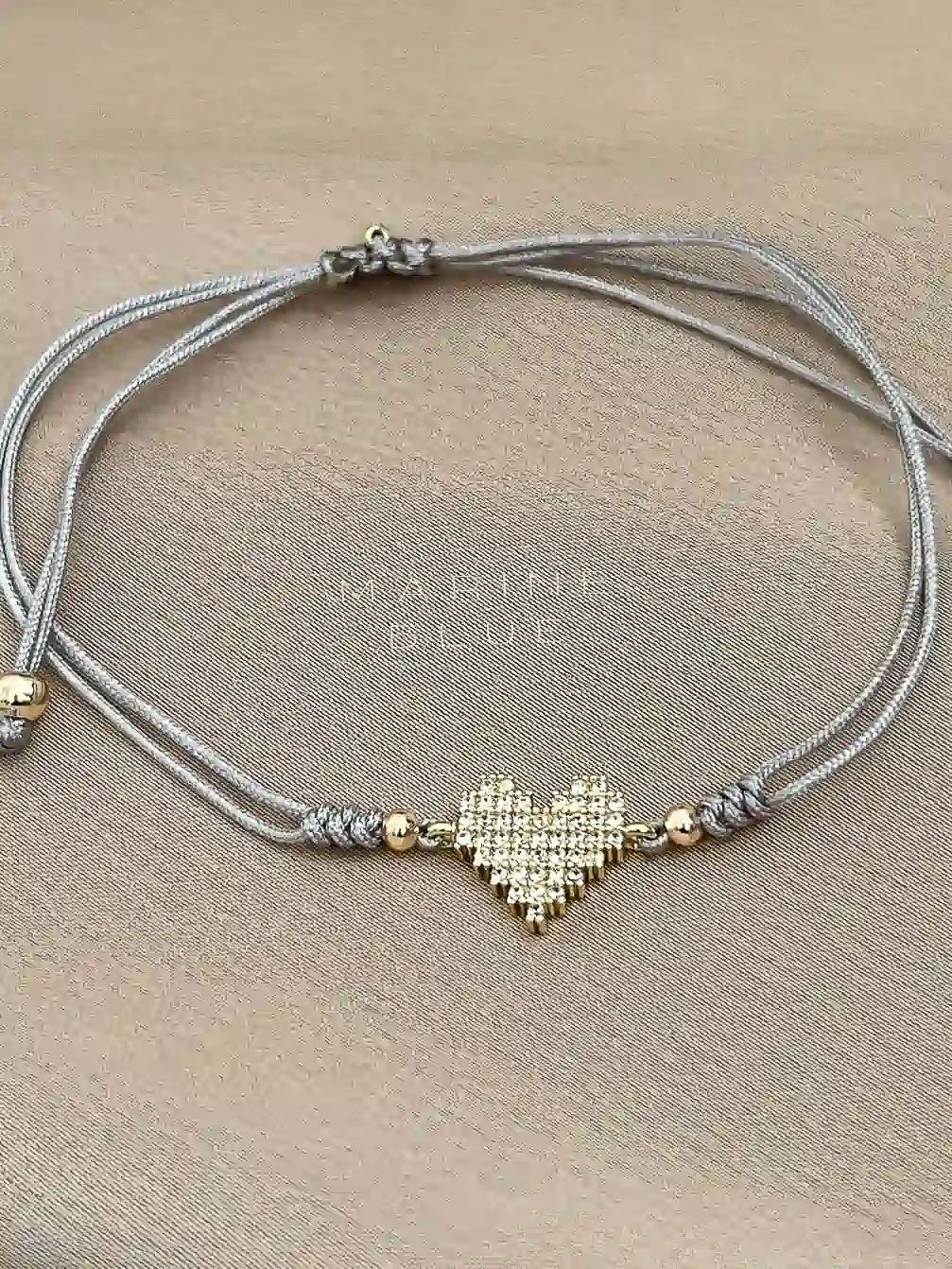 Lavoe Handmade Bracelet - Heart Charm Bracelet, Color: Misty Moon