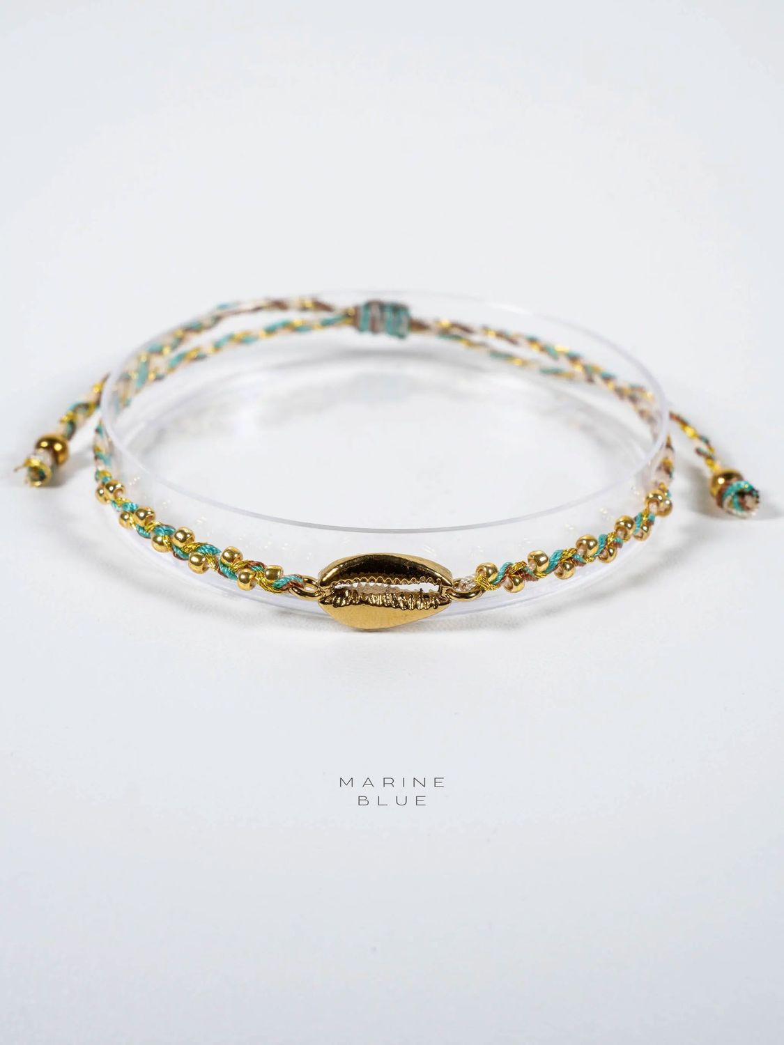 Cowrie Pointed Bracciale fatto a mano - Bracciale con Charms, Colore: Arctic Rust