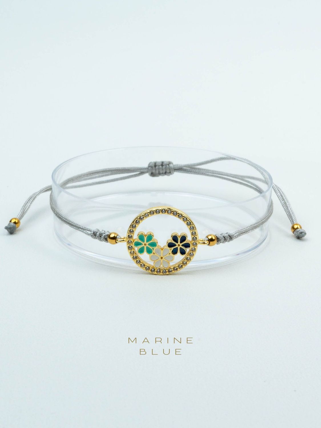 Botania Bracciale fatto a mano - Bracciale con charms Fiore, Colore: Misty Moon