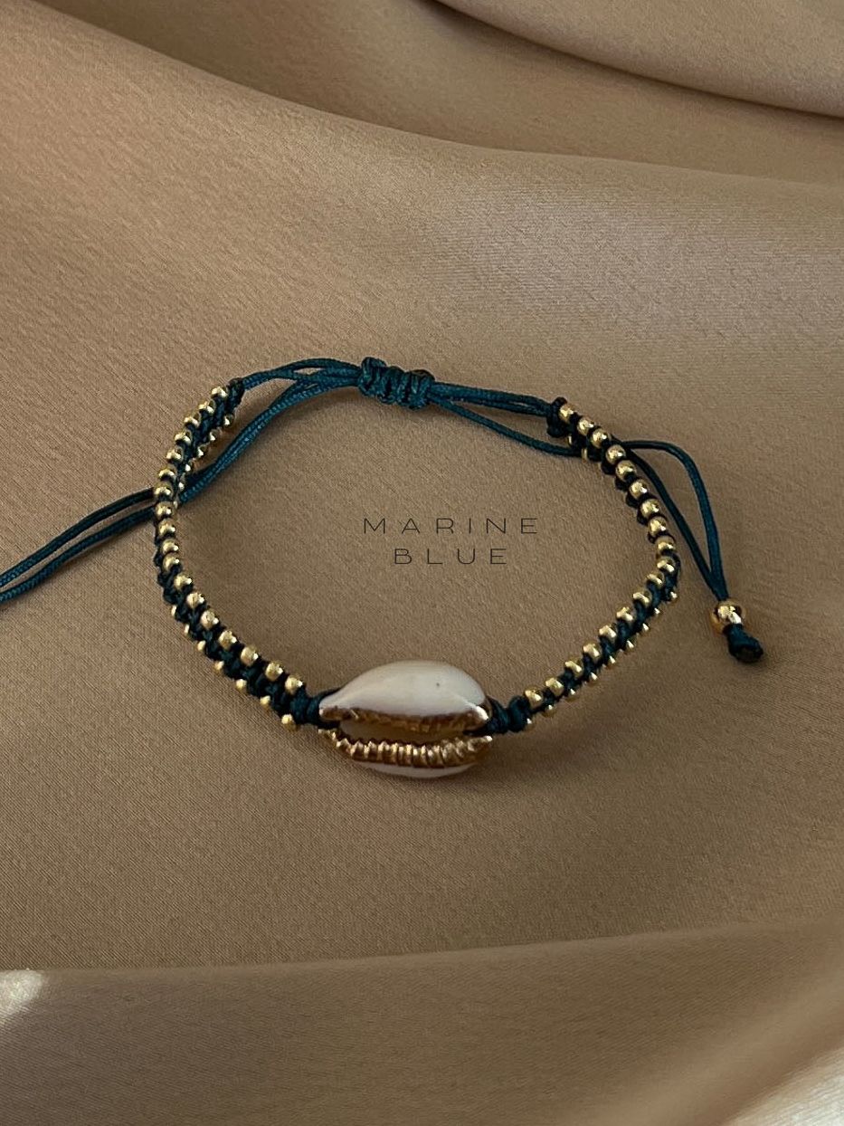 Cowrie Handmade Bracelet - Charm Bracelet, Color: Northern Lights