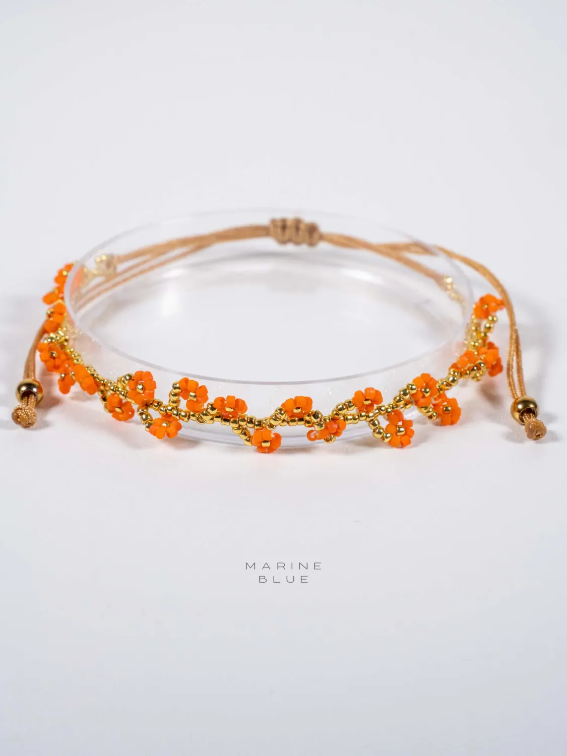 Solo Daffodils Handmade Bracelet - Beaded Bracelet, Color: Juniper Mustard