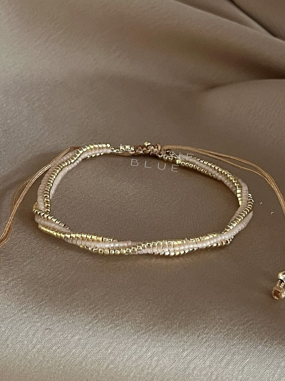 Solo Spine ハンドメイドブレスレット - ビーズブレスレット, Color: Sunset Breeze