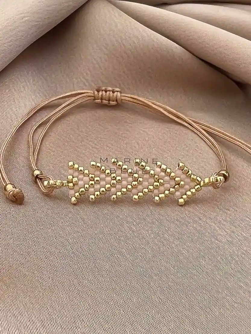 Solo Phyton Handmade Bracelet - Beaded Bracelet, Color: Sunset Breeze