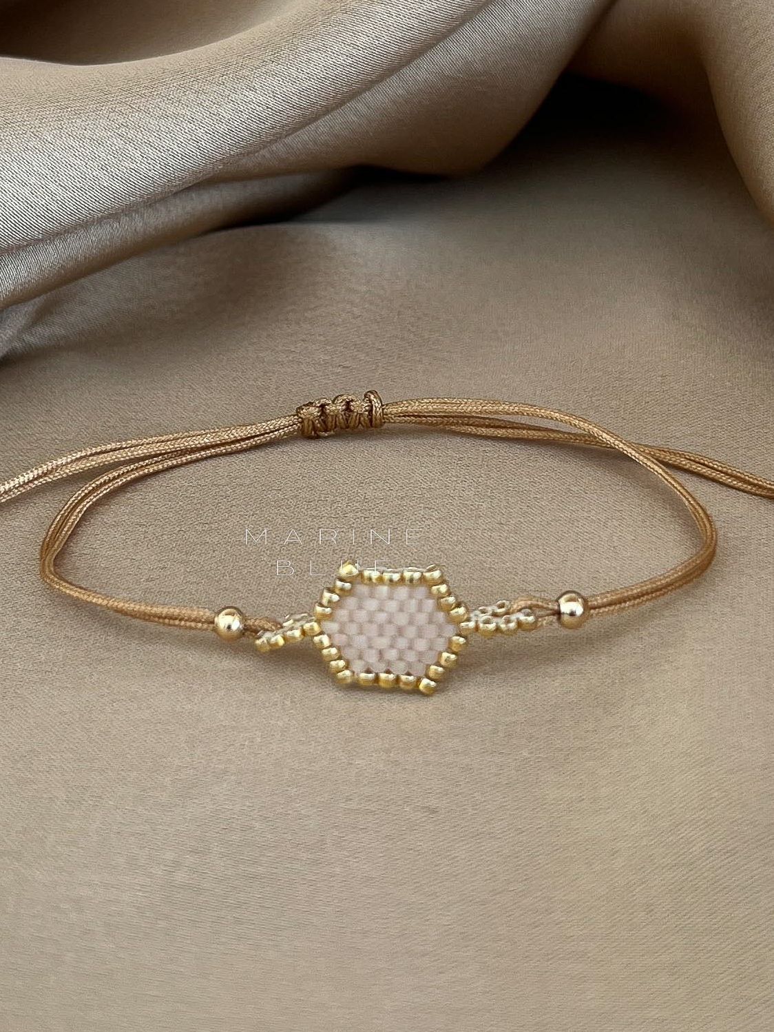 Solo Hex Handmade Bracelet - Beaded Bracelet, Color: Sunset Breeze