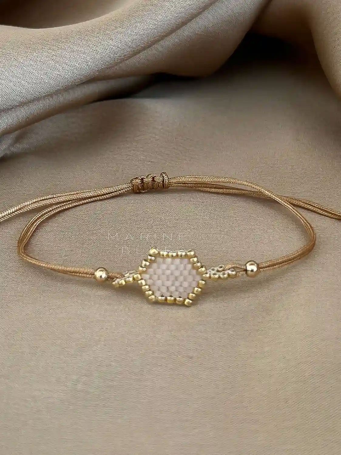 Solo Hex Handmade Bracelet - Beaded Bracelet, Color: Sunset Breeze