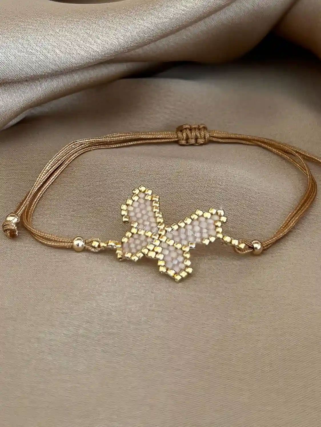 Solo Butterfly Handmade Bracelet - Beaded Bracelet, Color: Sunset Breeze