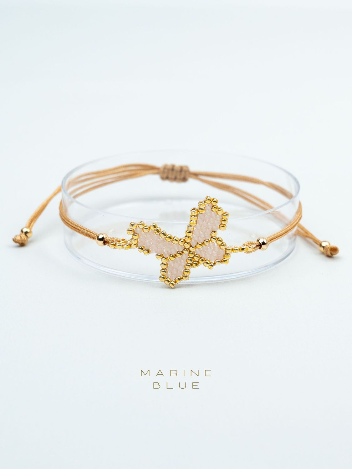 Solo Butterfly Handmade Bracelet - Beaded Bracelet, Color: Sunset Breeze