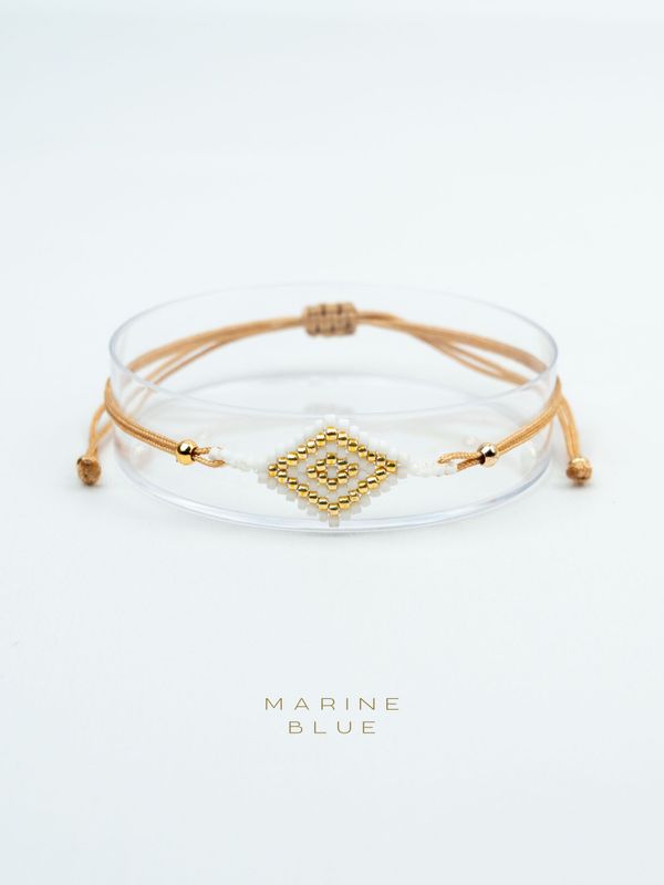 Solo Tile Evil Eye Handmade Bracelet - Beaded Bracelet