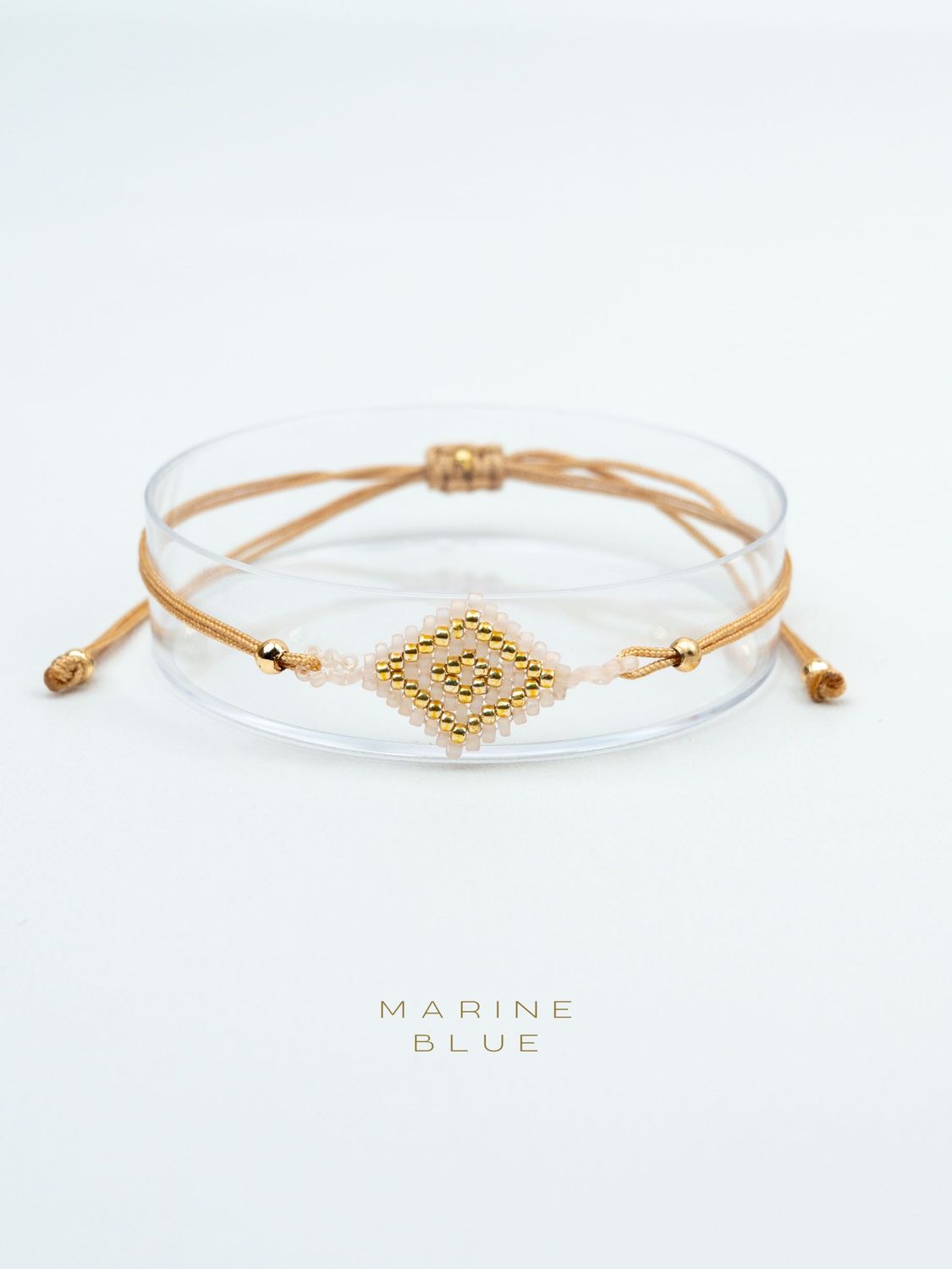 Solo Tile Evil Eye Handmade Bracelet - Beaded Bracelet, Color: Sunset Breeze
