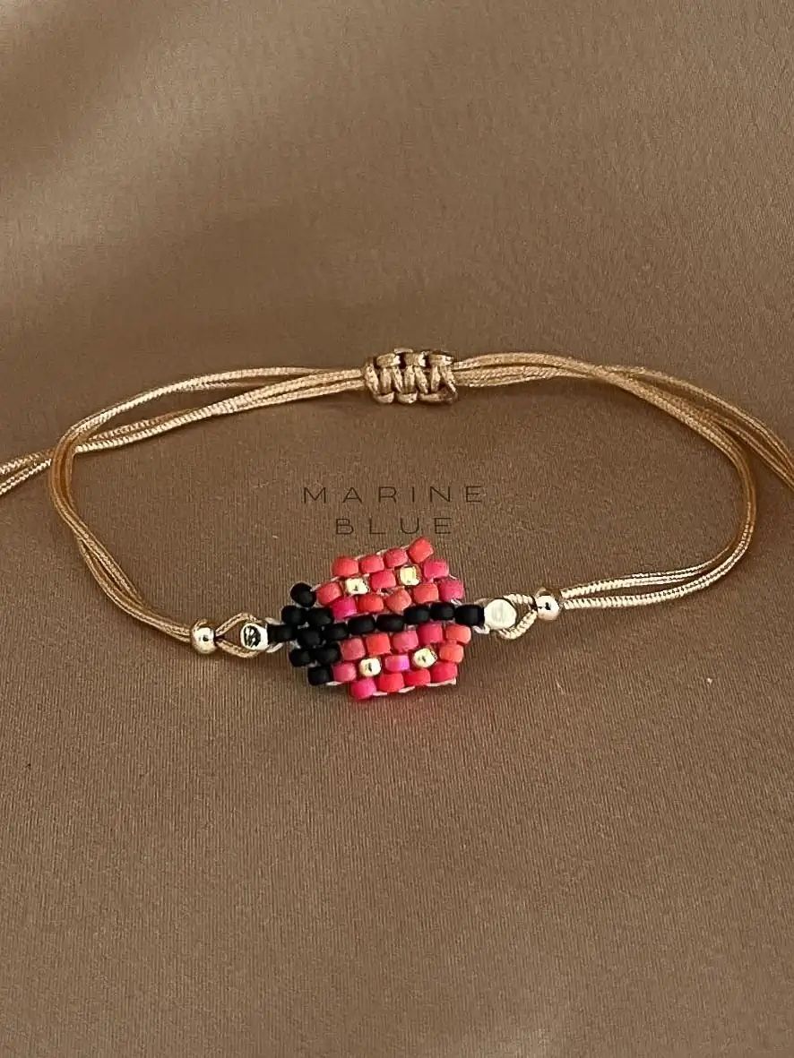 Animes Ladybird Handmade Bracelet - Beaded Bracelet, Color: Hazel