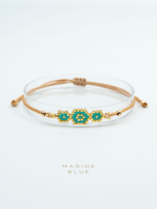Solo Triple Evil Eye Handmade Bracelet - Beaded Bracelet
