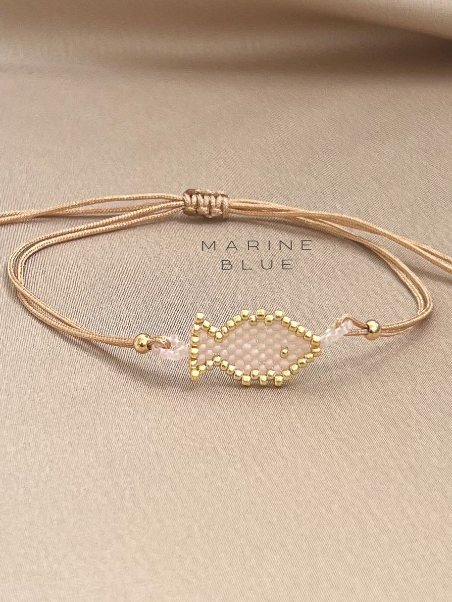 Solo Fish Handmade Bracelet - Beaded Bracelet, Color: Sunset Breeze